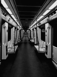 Interior of train