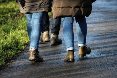 Low section of people standing outdoors