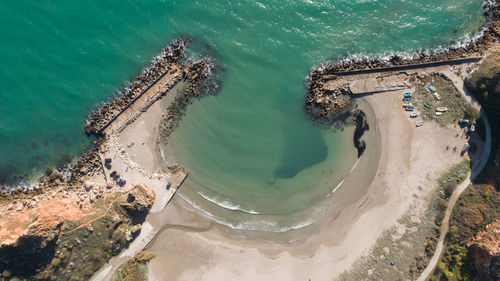 High angle view of swimming pool