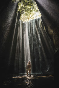 Cave waterfall in bali