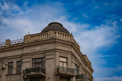 Low angle view of building against sky