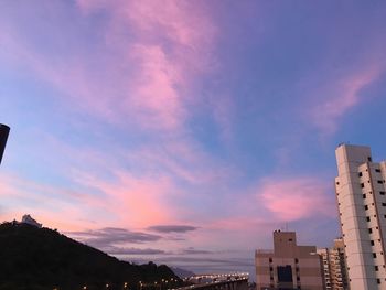 Cityscape against sky during sunset