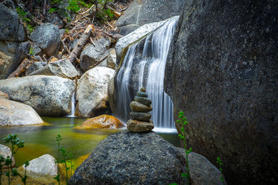 Stream flowing through rocks