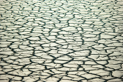 Full frame shot of cracked land