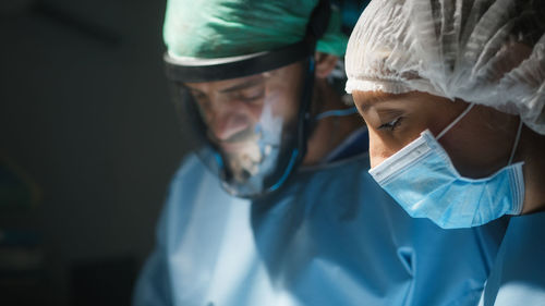 Veterinary doctor at work in the operating room