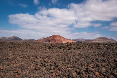 Scenic view of desert against sky