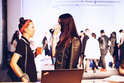 Group of people at music concert