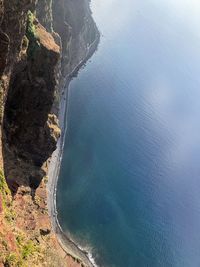 High angle view of sea shore