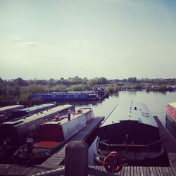 Boats in river