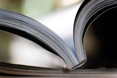 Close-up of books on table