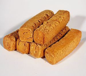 High angle view of bread in plate