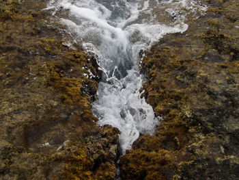 Close-up view of waterfall