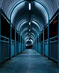 Empty illuminated tunnel