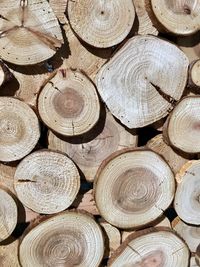 Full frame shot of firewood