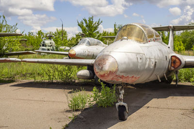 Airplane on road