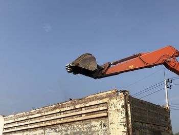 Low angle view of old building against sky