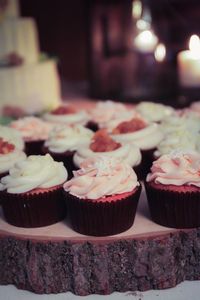 Close-up of cupcakes