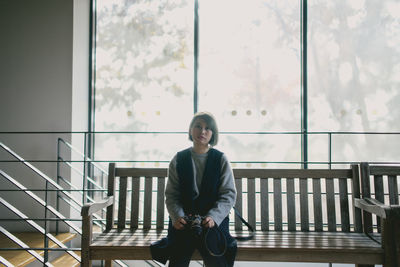 Woman standing in park