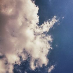 Low angle view of cloudy sky