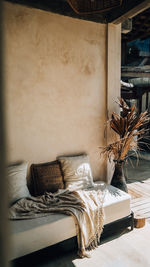 Living room in earth colors.