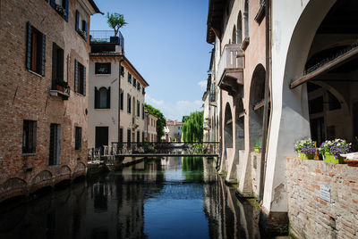 View of canal along buildings