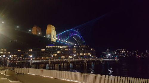 Illuminated city at night