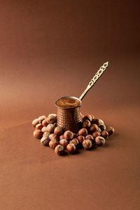 Close-up of pills on table