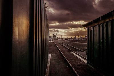 Railroad tracks against sky