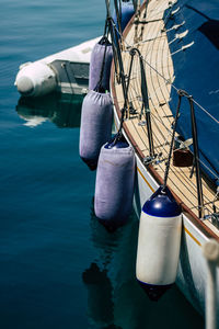 View of sailboat in sea