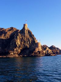 View of sea against clear sky