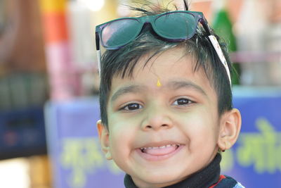 Portrait of boy smiling