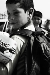 Close-up portrait of boy