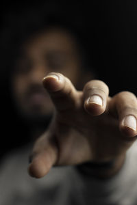Close-up of human hand