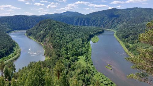 High angle view of landscape