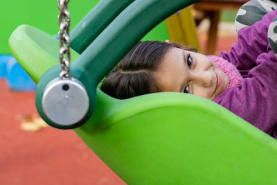Girl playing at park