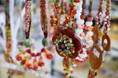 Close-up of decoration for sale at market stall