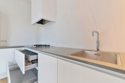 Close-up of sink in bathroom