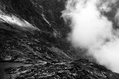 Scenic view of mountain against sky