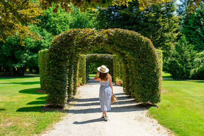 Woman walking in park