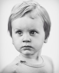 Close-up portrait of cute boy