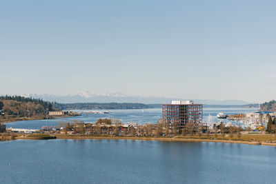 Capitol lake and puget sound in olympia