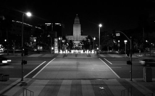 City street at night