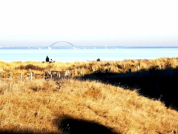 Scenic view of land against sky