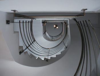 Low angle view of spiral staircase