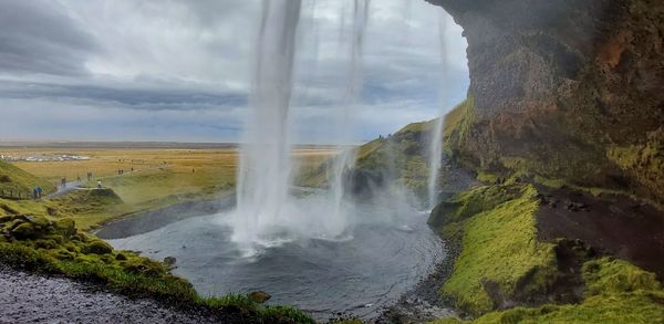 Seljalandsfoss inside the waterfall