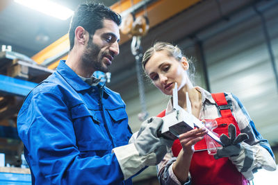 People working at factory