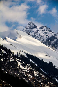 Aerial view of mountains against sky