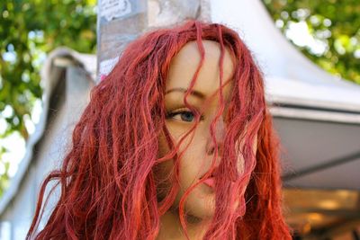 Close-up portrait of mid adult woman