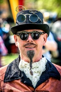 Portrait of man wearing sunglasses