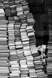 Full frame shot of stack